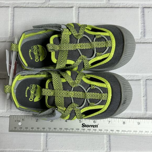 OshKosh Everplay Flexible Outsole Bump Toe Sandal Neon Green Toddler Size 12 - Picture 4 of 7